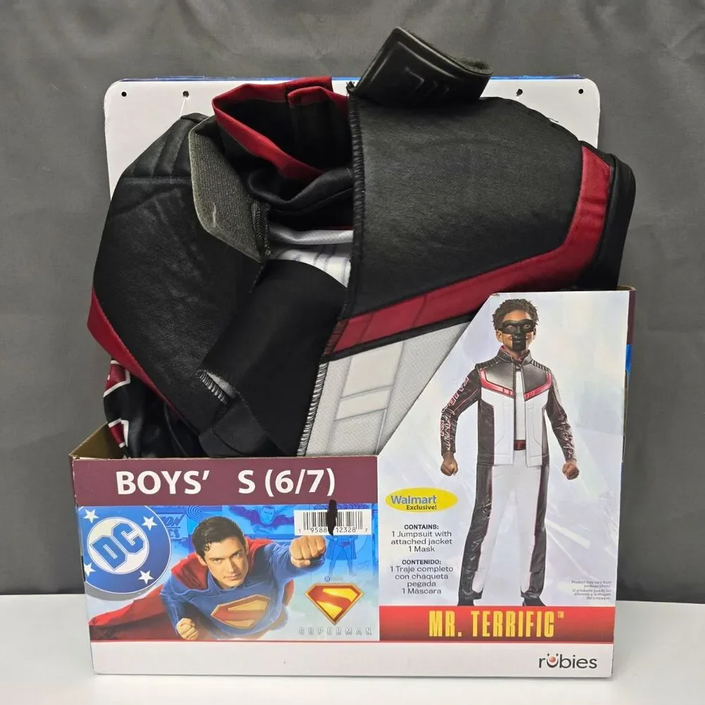 Rubie's DC Mr. Terrific Superman Boys Costume Size S (6/7) Complete Outfit Mask